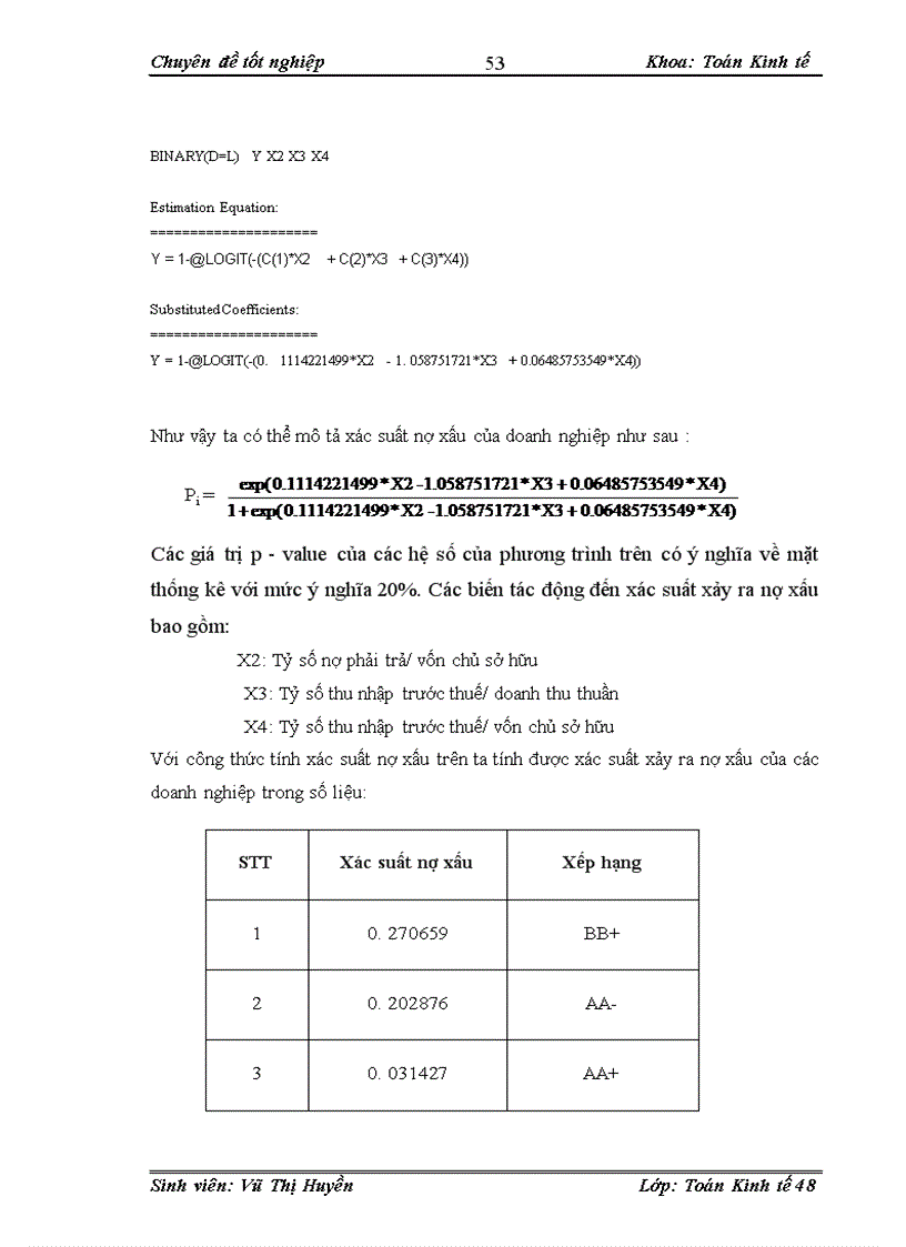image for page Ứng dụng mô hình Logit xếp hạng và phân loại với tín dụng khách hàng doanh nghiệp lớn tại ngân hàng công thương chi nhánh Hai Bà Trưng