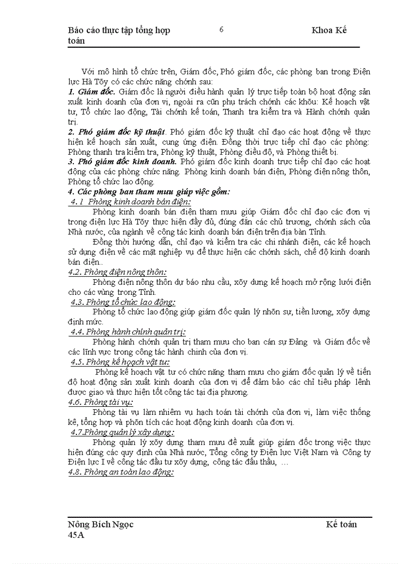 image for page Đặc điểm tổ chức một số phần hành kế toán chủ yếu của Điện lực Hà Tây