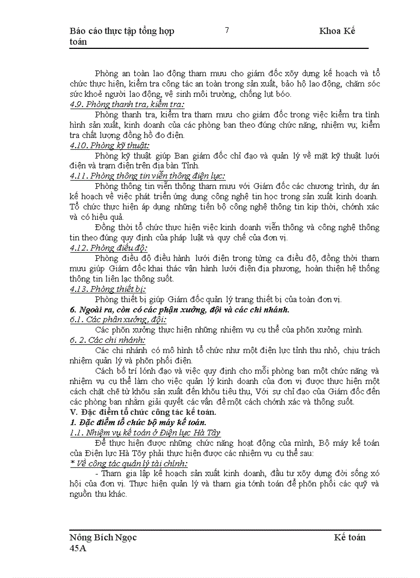 image for page Đặc điểm tổ chức một số phần hành kế toán chủ yếu của Điện lực Hà Tây