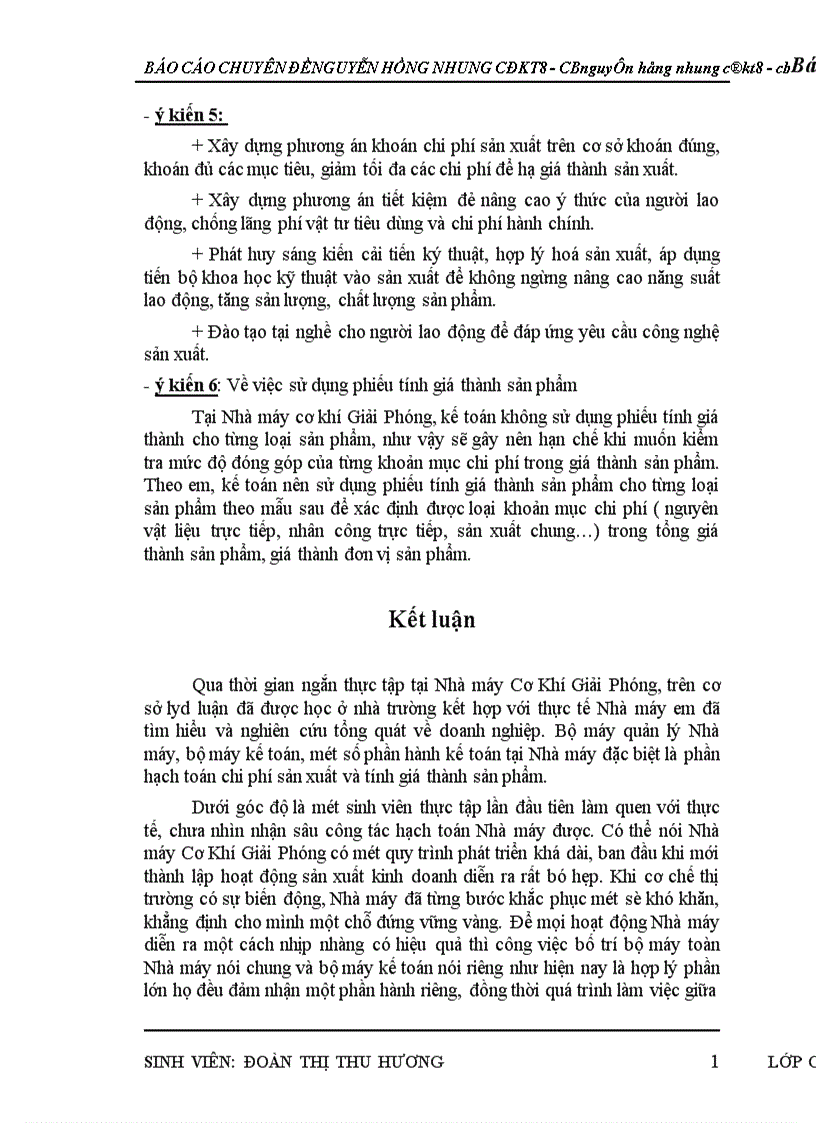 image for page Hoàn thiện hạch toán chi phí sản xuất và tính giá thành sản phẩm tại Nhà máy Cơ Khí Giải Phóng 1