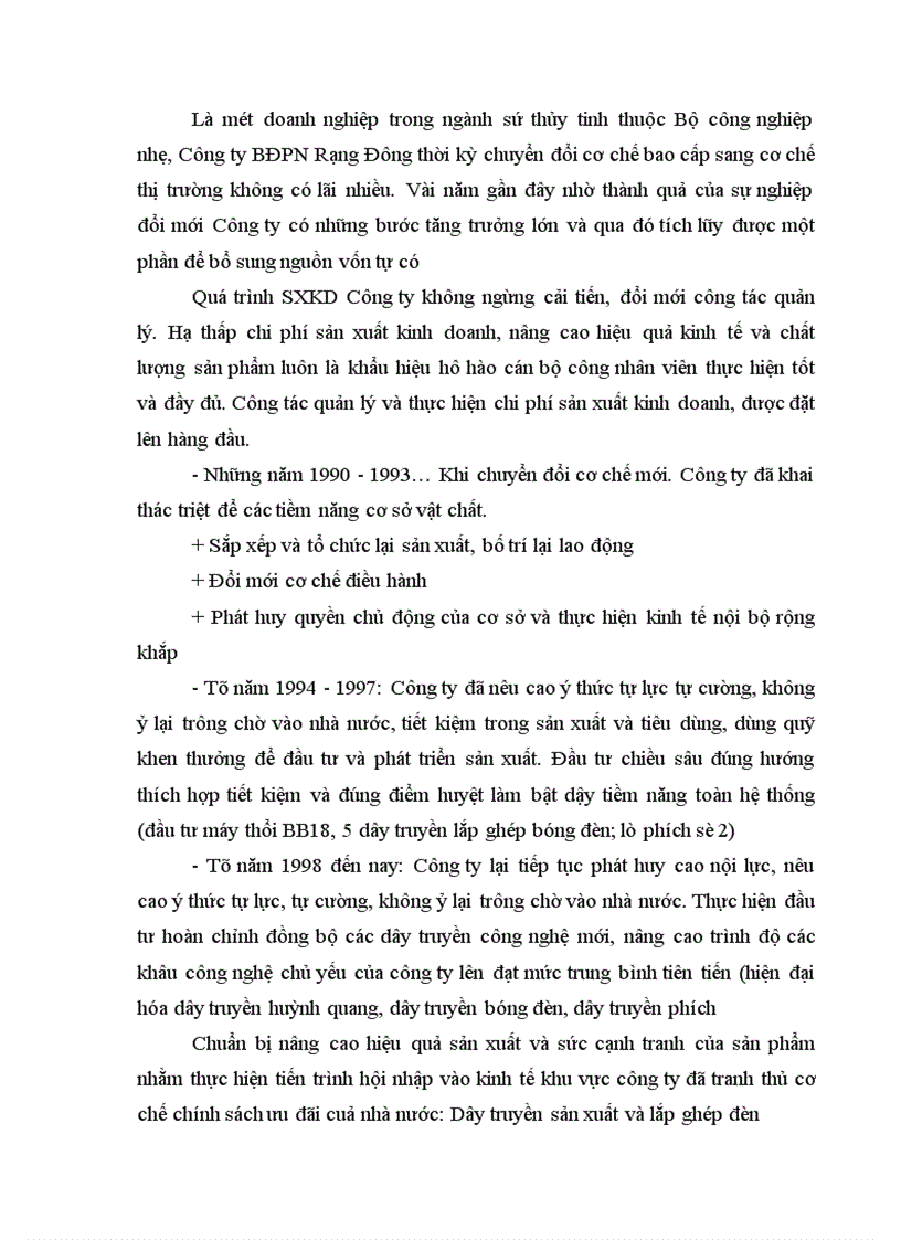 image for page Chi phí sản xuất và các giải pháp hạ thấp chi phí sản xuất kinh doanh tại Công ty Bóng đèn Phích nước Rạng Đông