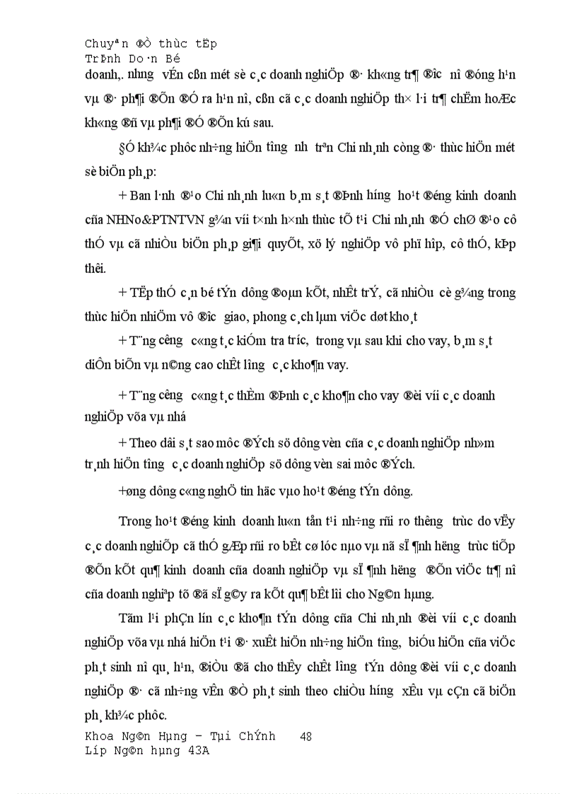 image for page Giải pháp nâng cao chất lượng tín dụng đối với các doanh nghiệp vừa và nhỏ tại Chi nhánh NHNo PTNT Tây Hà Nội 1