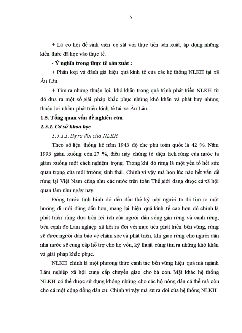 image for page Đánh giá hiệu quả kinh tế một số hệ thống Nông Lâm kết hợp tại xã Âu Lâu Thành phố Yên Bái tỉnh Yên Bái