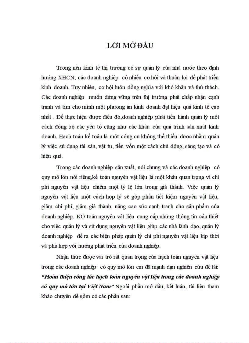image for page Hoàn thiện công tác hạch toán nguyên vật liệu trong các doanh nghiệp có quy mô lớn tại Việt Nam 1