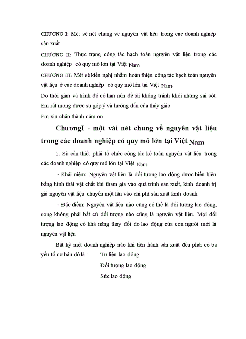 image for page Hoàn thiện công tác hạch toán nguyên vật liệu trong các doanh nghiệp có quy mô lớn tại Việt Nam 1