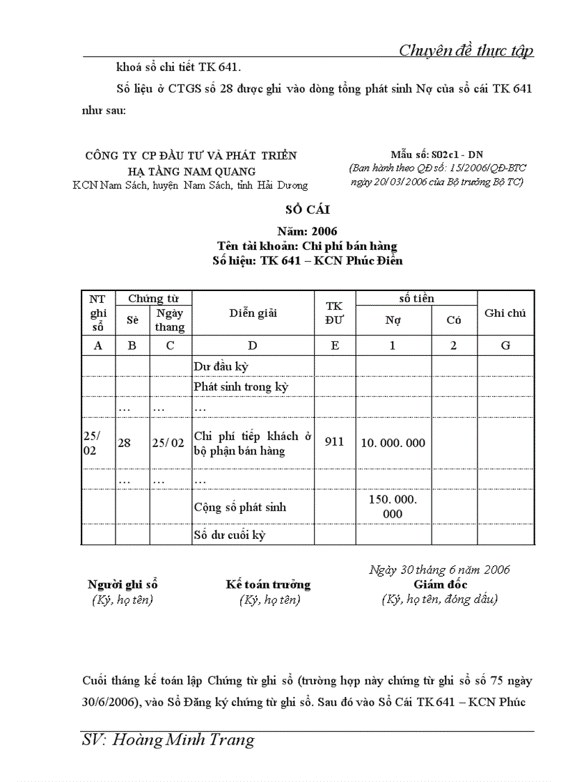 image for page Kế toán doanh thu chi phí và xác định kết quả kinh doanh tại Công ty cổ phần Đầu tư và Phát triển hạ tầng Nam Quang 1