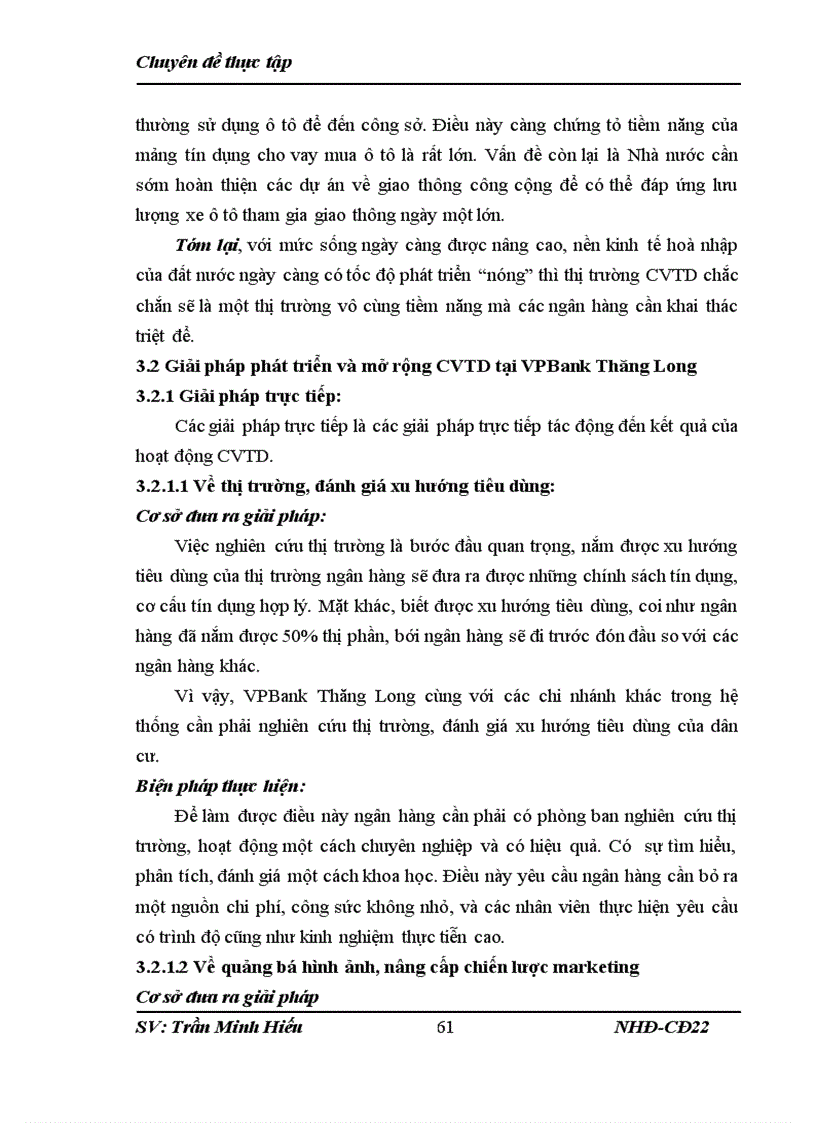 image for page Những giải pháp nâng cao chất lượng cho vay tiêu dùng tại Ngân hàng VPBank Chi Nhánh Thăng Long 1