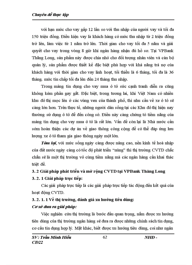 image for page Những giải pháp nâng cao chất lượng cho vay tiêu dùng tại Ngân hàng VPBank Chi Nhánh Thăng Long 1