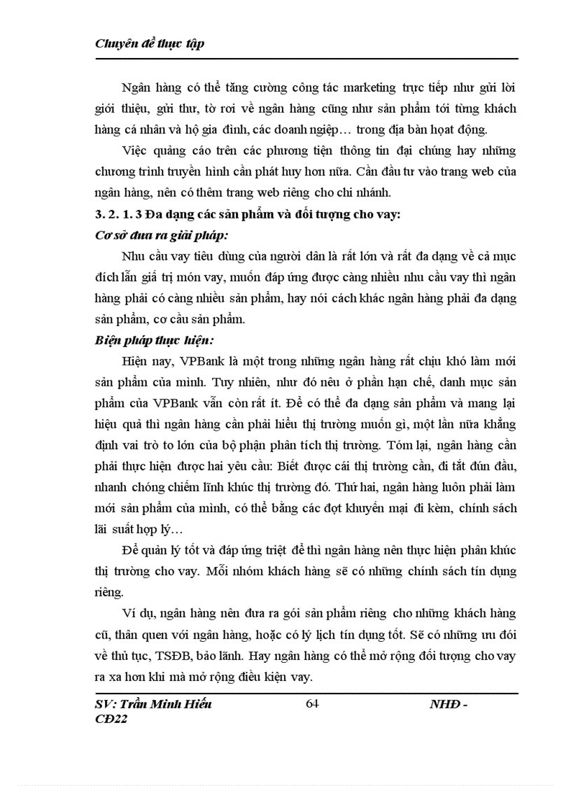 image for page Những giải pháp nâng cao chất lượng cho vay tiêu dùng tại Ngân hàng VPBank Chi Nhánh Thăng Long 1