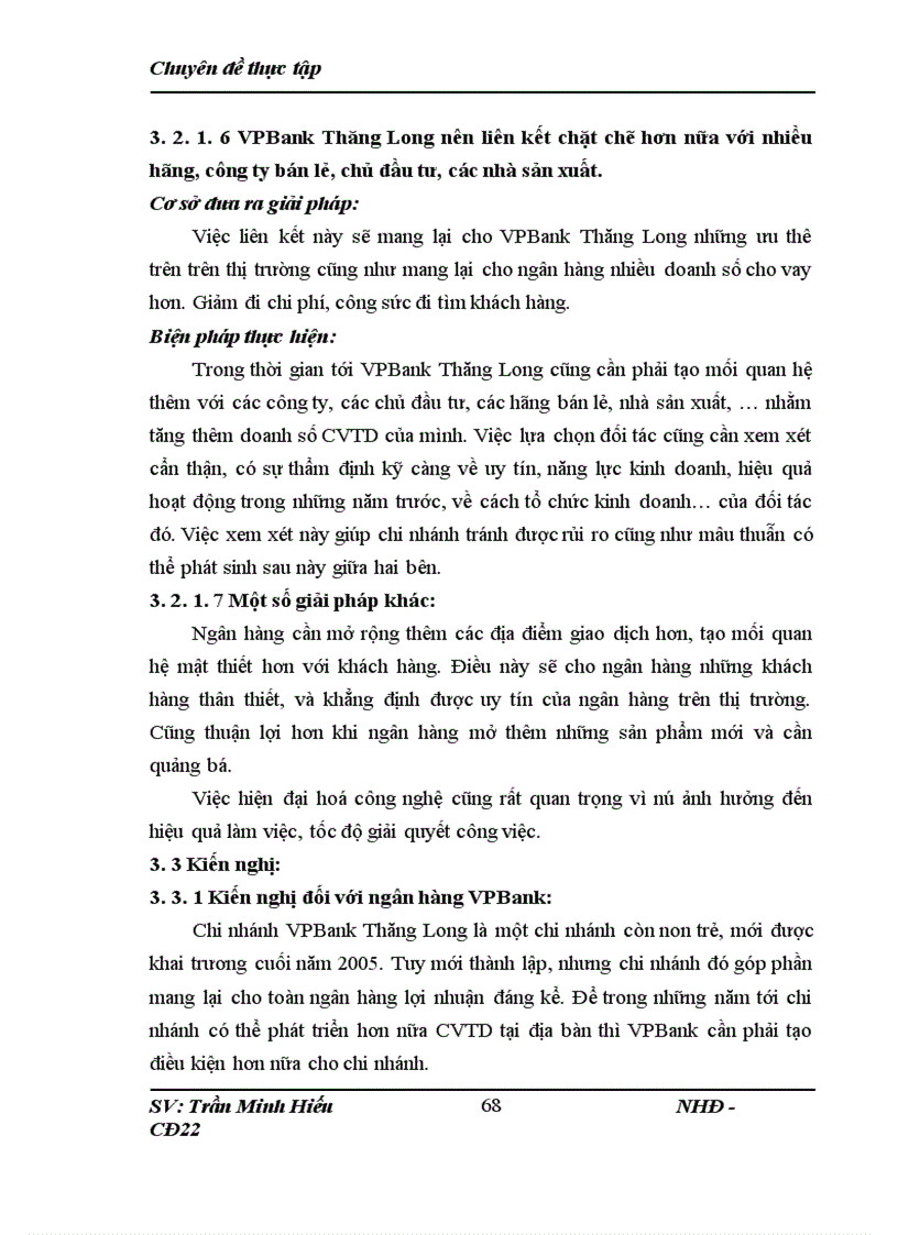 image for page Những giải pháp nâng cao chất lượng cho vay tiêu dùng tại Ngân hàng VPBank Chi Nhánh Thăng Long 1