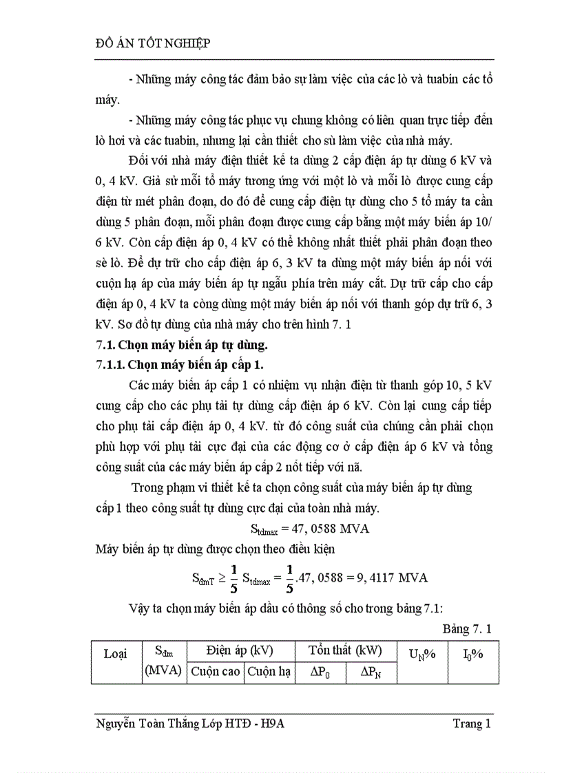 image for page Thiết kế phần điện nhà máy nhiệt điện công suất 500 MW cung cấp điện cho phụ tải địa phương bằng điện áp 22 kV Phụ tải ở xa bằng điện áp 110 kV và phát vào hệ thống 220 kV