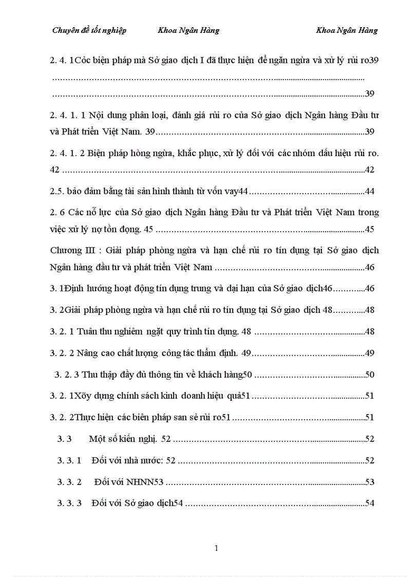 image for page Giải pháp phòng ngừa và hạn chế rủi ro trong hoạt động tín dụng tại Sở giao dịnh 1 ngân hàng đầu tư và phát triển việt nam 1