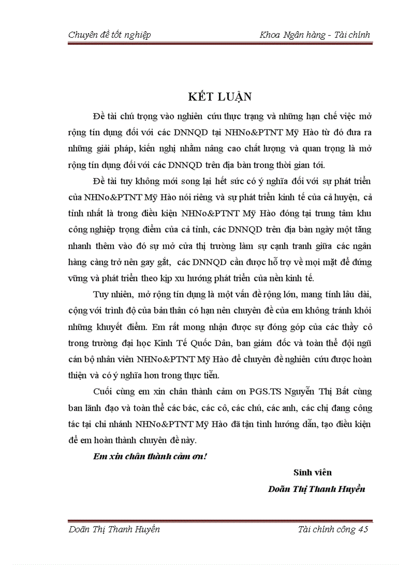 image for page Mở rộng tín dụng đối với các doanh nghiệp ngoài quốc doanh tại chi nhánh Ngân hàng nông nghiệp và Phát triển nông thôn Mỹ Hào 1