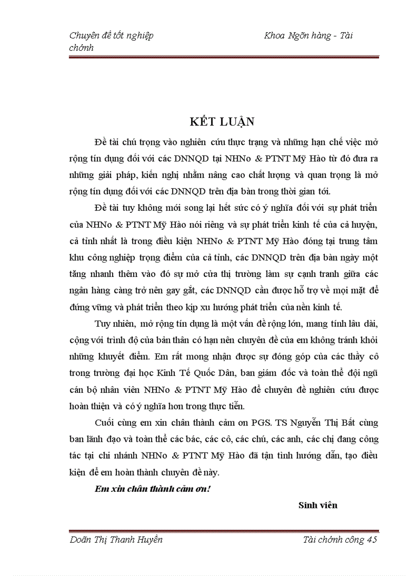 image for page Mở rộng tín dụng đối với các doanh nghiệp ngoài quốc doanh tại chi nhánh Ngân hàng nông nghiệp và Phát triển nông thôn Mỹ Hào 1