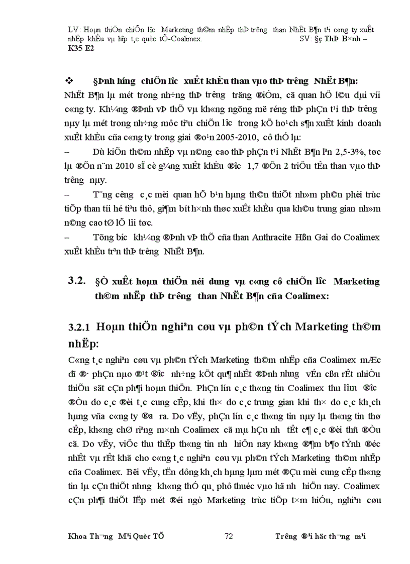 image for page Hoàn thiện chiến lược Marketing thâm nhập thị trường than Nhật Bản tại công ty xuất nhập khẩu và hợp tác quốc tế 1