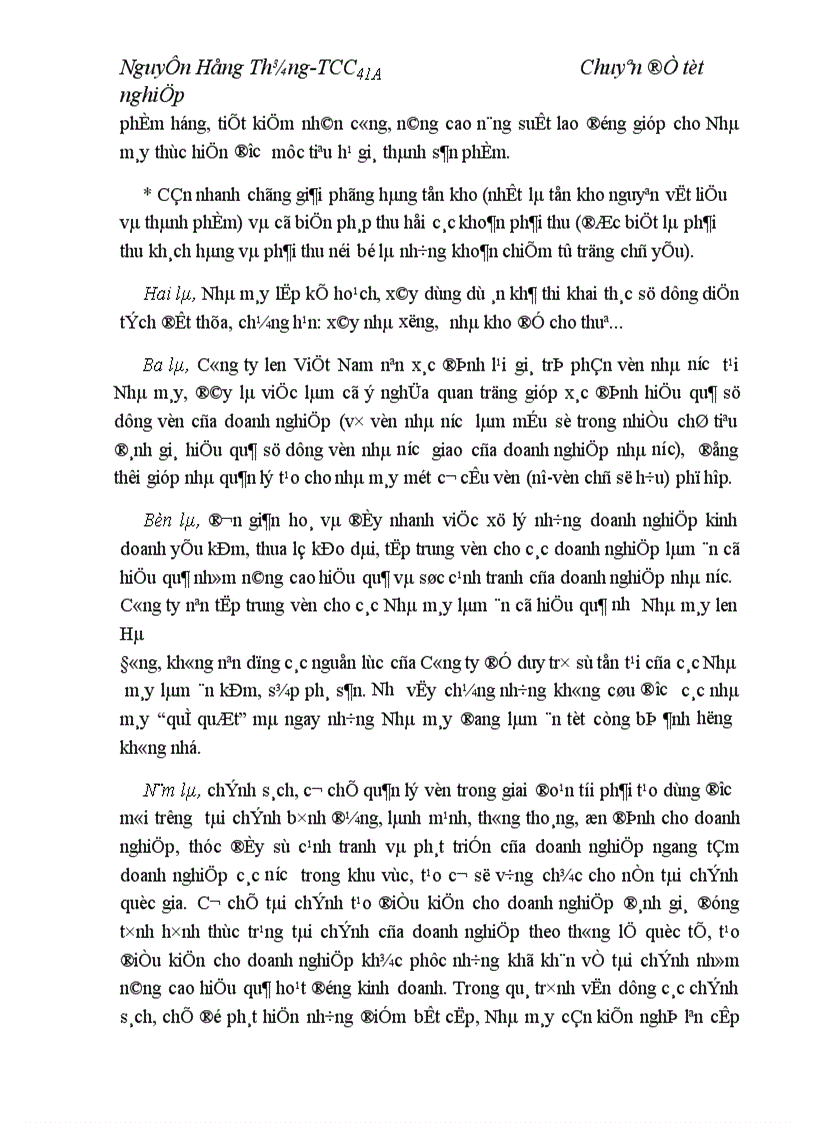 image for page Quản lý vốn nhà nước tại doanh nghiệp nhà nước Nghiên cứu vận dụng tại Nhà máy len Hà Đông 1