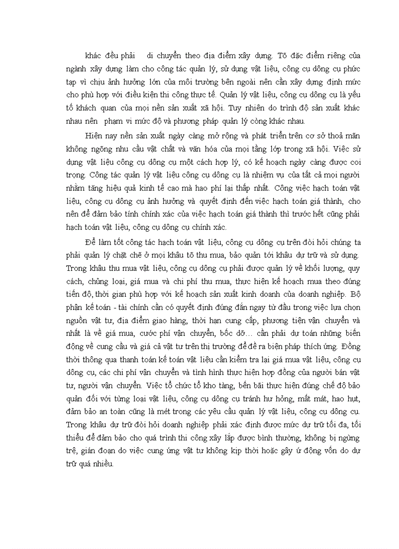 image for page Tổ chức công tác kế toán nguyên vật liệu công cụ dụng cụ ở Công ty cổ phần xây dựng Phương Nam 1