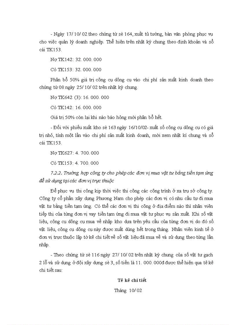 image for page Tổ chức công tác kế toán nguyên vật liệu công cụ dụng cụ ở Công ty cổ phần xây dựng Phương Nam 1