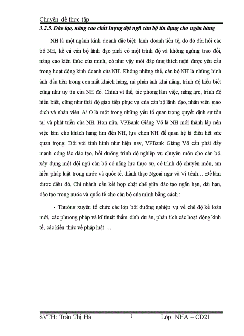 image for page Giải pháp mở rộng hoạt động Tín dụng đối với các Doanh nghiệp Ngoài Quốc doanh tại VP Bank chi nhánh Giảng Võ 1