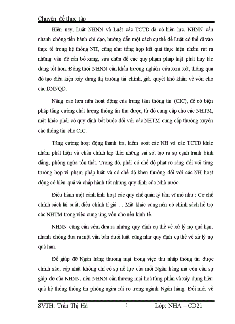 image for page Giải pháp mở rộng hoạt động Tín dụng đối với các Doanh nghiệp Ngoài Quốc doanh tại VP Bank chi nhánh Giảng Võ 1