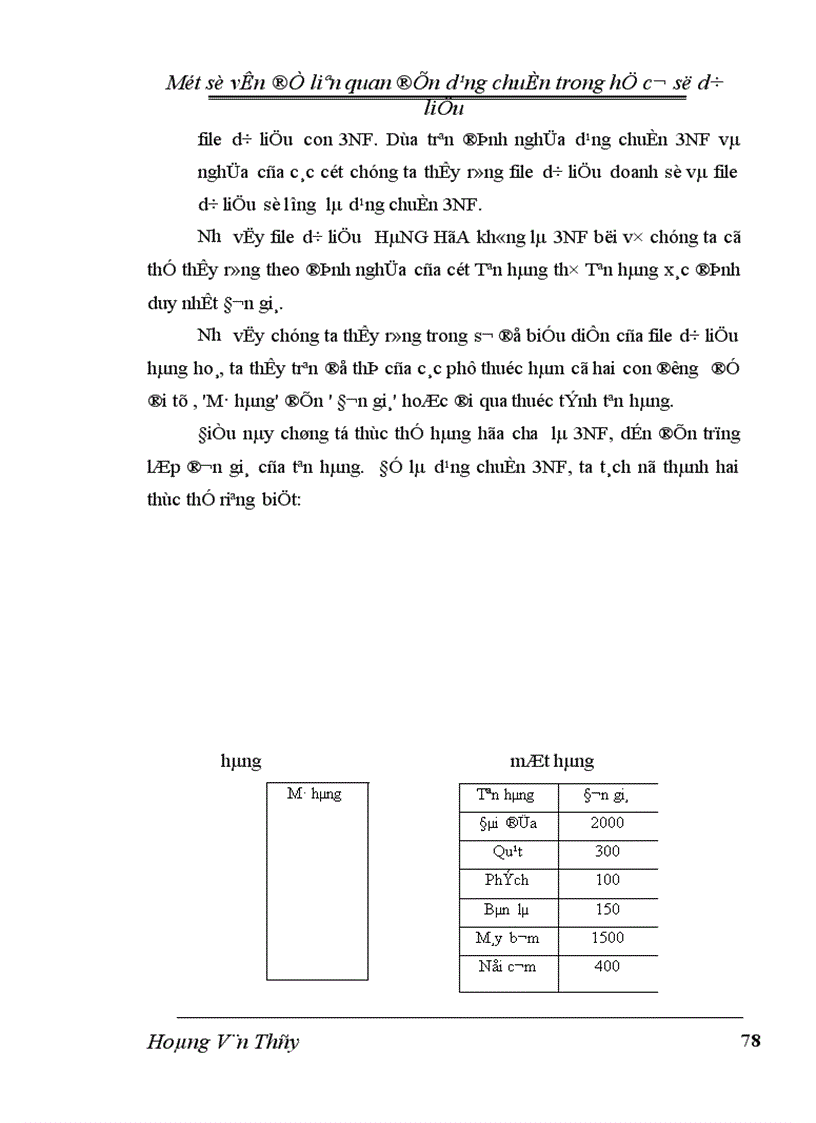 image for page Một số vấn đề liên quan đến dạng chuẩn trong hệ cơ sở dữ liệu 1