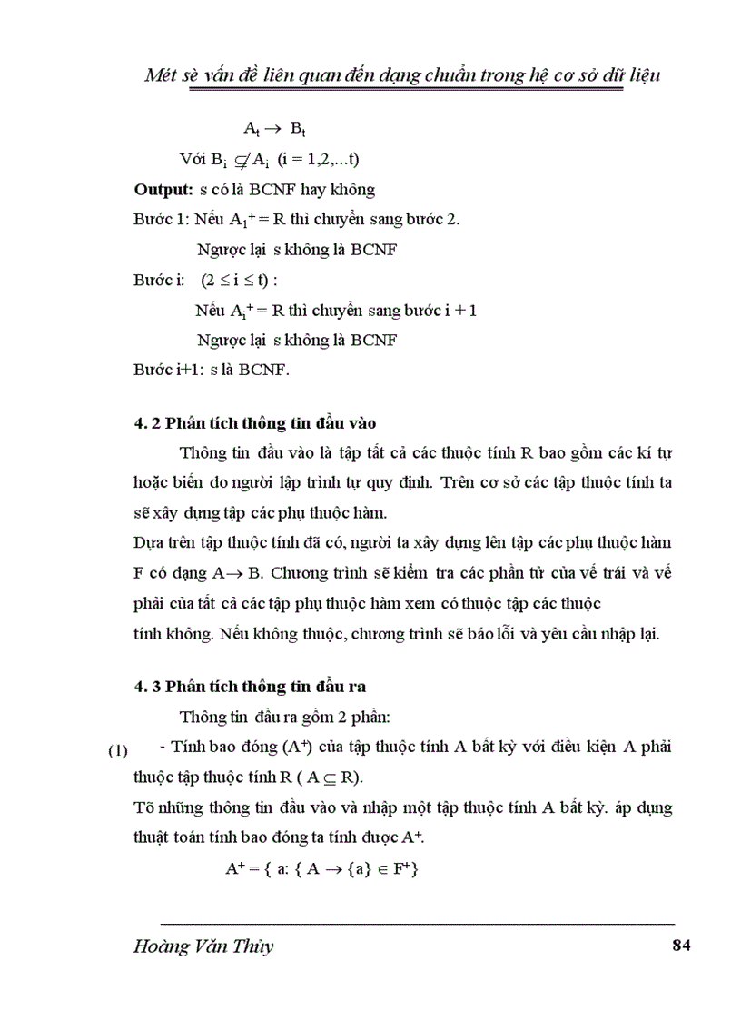 image for page Một số vấn đề liên quan đến dạng chuẩn trong hệ cơ sở dữ liệu 1