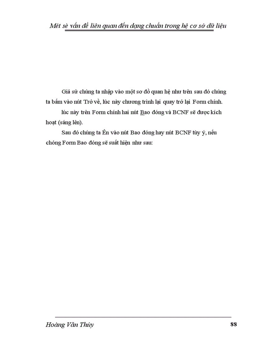 image for page Một số vấn đề liên quan đến dạng chuẩn trong hệ cơ sở dữ liệu 1