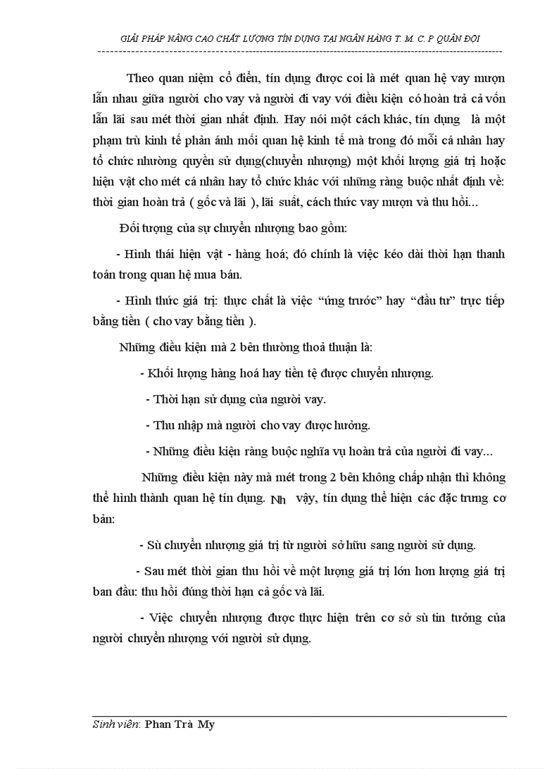 image for page Giải pháp nâng cao chất lượng tín dụng tại Ngân hàng thương mại cổ phần Quân đội 1