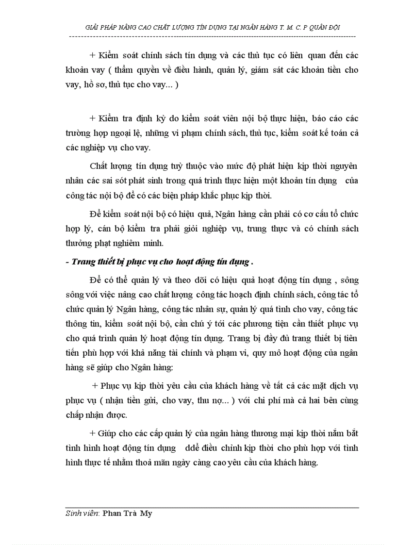 image for page Giải pháp nâng cao chất lượng tín dụng tại Ngân hàng thương mại cổ phần Quân đội 1