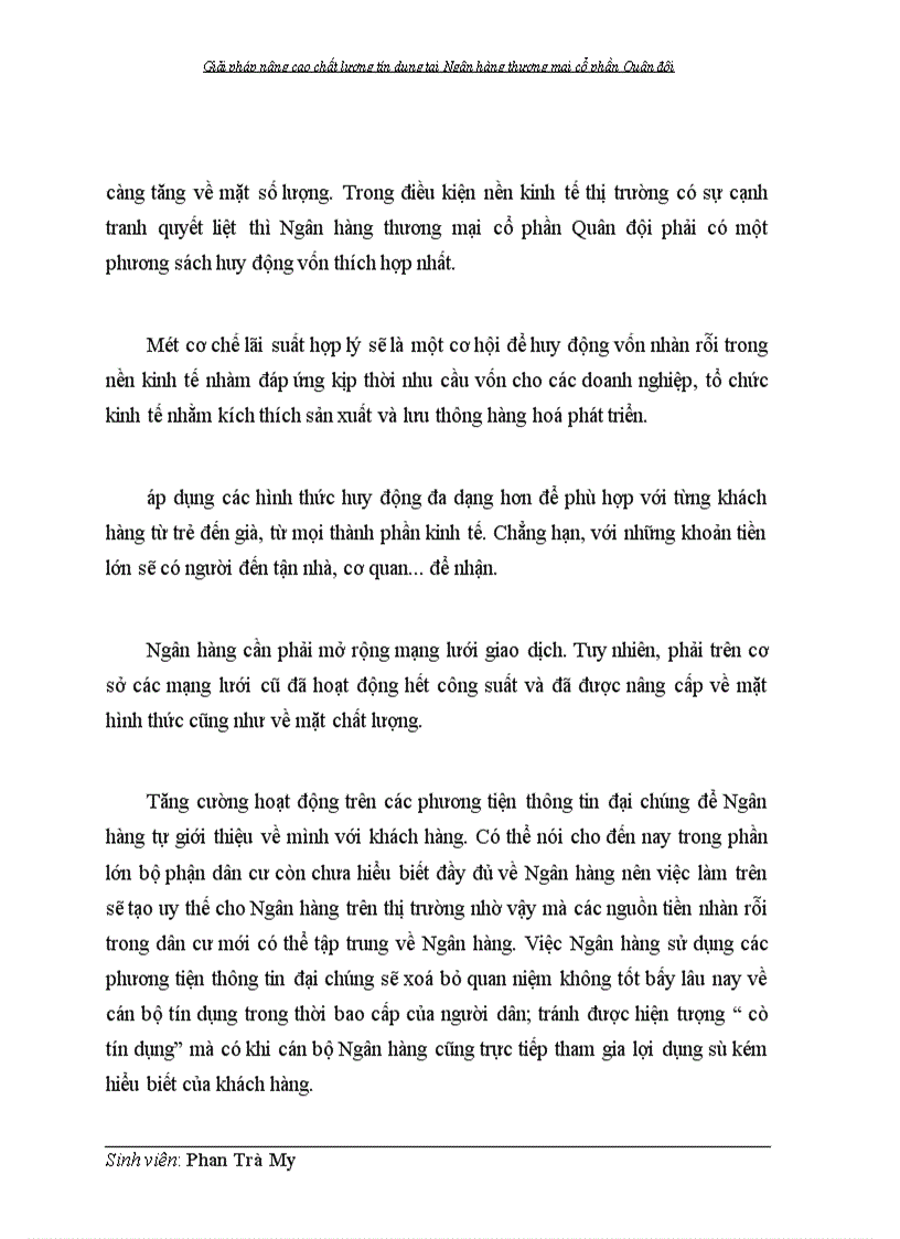 image for page Giải pháp nâng cao chất lượng tín dụng tại Ngân hàng thương mại cổ phần Quân đội 1