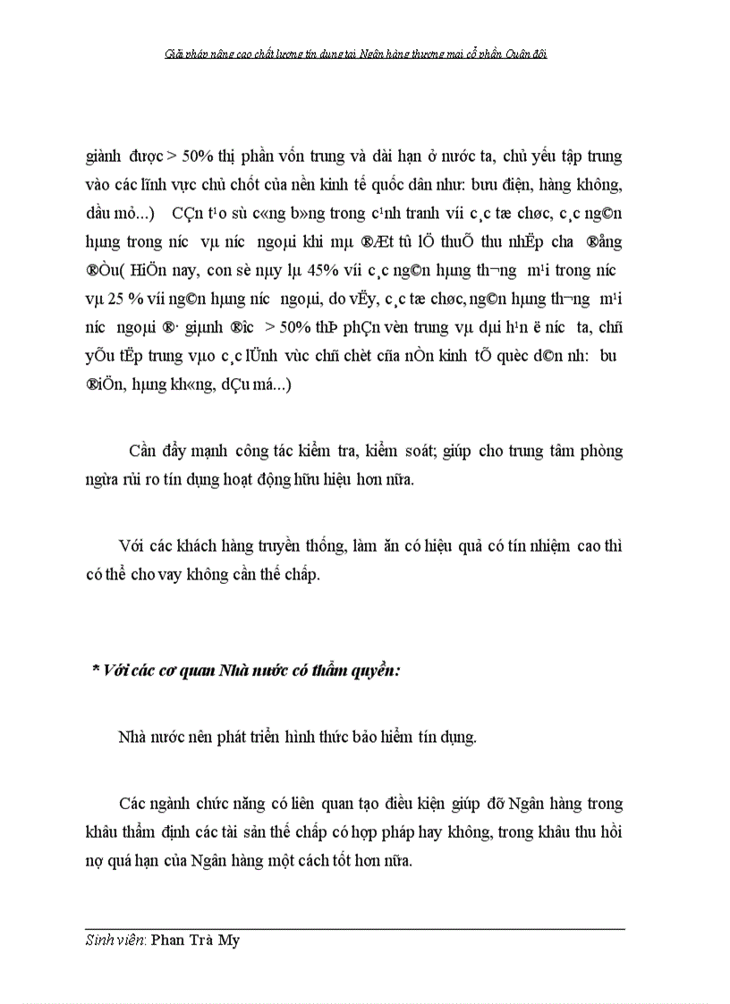 image for page Giải pháp nâng cao chất lượng tín dụng tại Ngân hàng thương mại cổ phần Quân đội 1