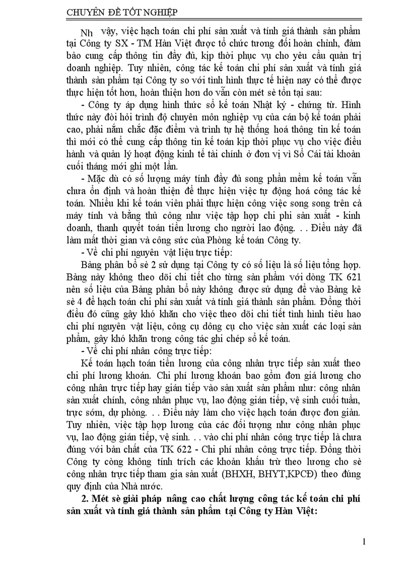 image for page Tổ chức hạch toán chi phí sản xuất kinh doanh và tính giá thành sản phẩm tại Công ty sản xuất thương mại Hàn Việt 1
