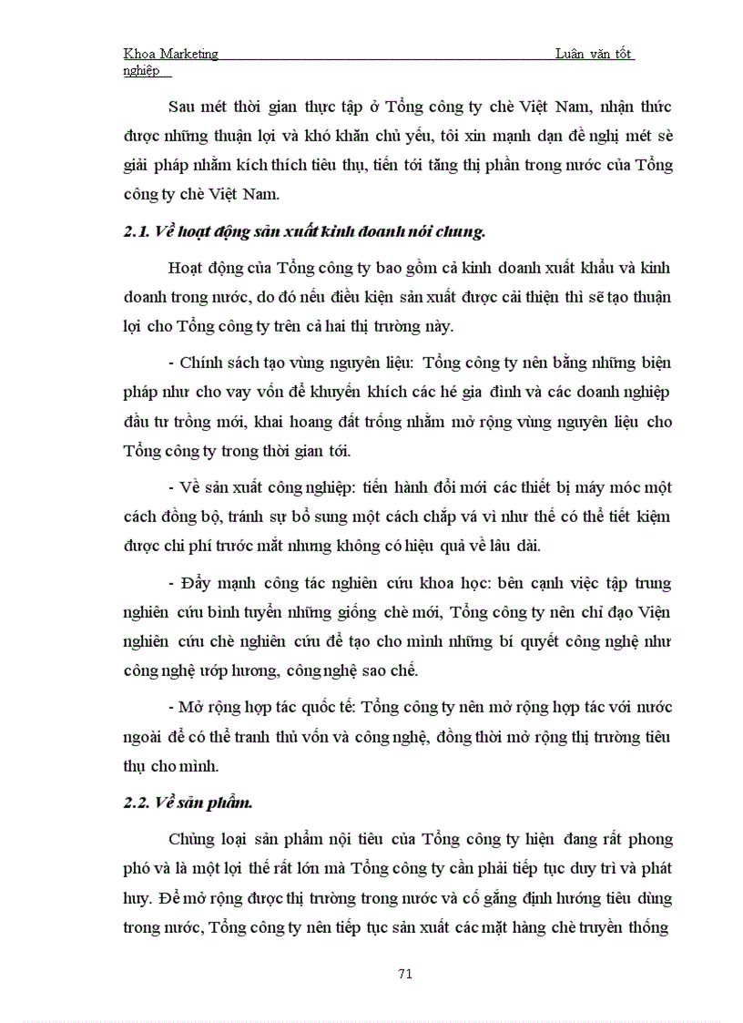 image for page Một số biện pháp nhằm tăng thị phần trong nước của Tổng công ty chè Việt Nam 1