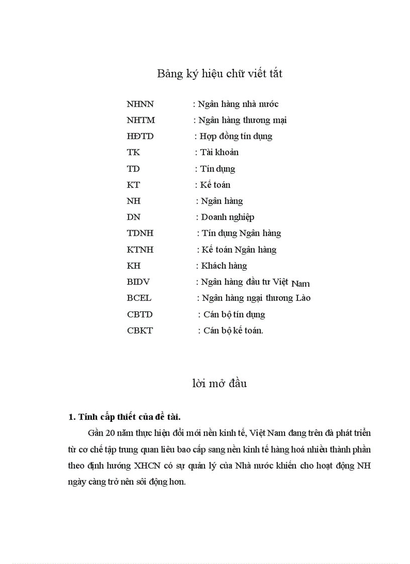 image for page Giải pháp nâng cao hiệu quả nghiệp vụ cho vay và kế toán cho vay tại NH liên doanh Lào Việt Chi nhánh Hà Nội 1