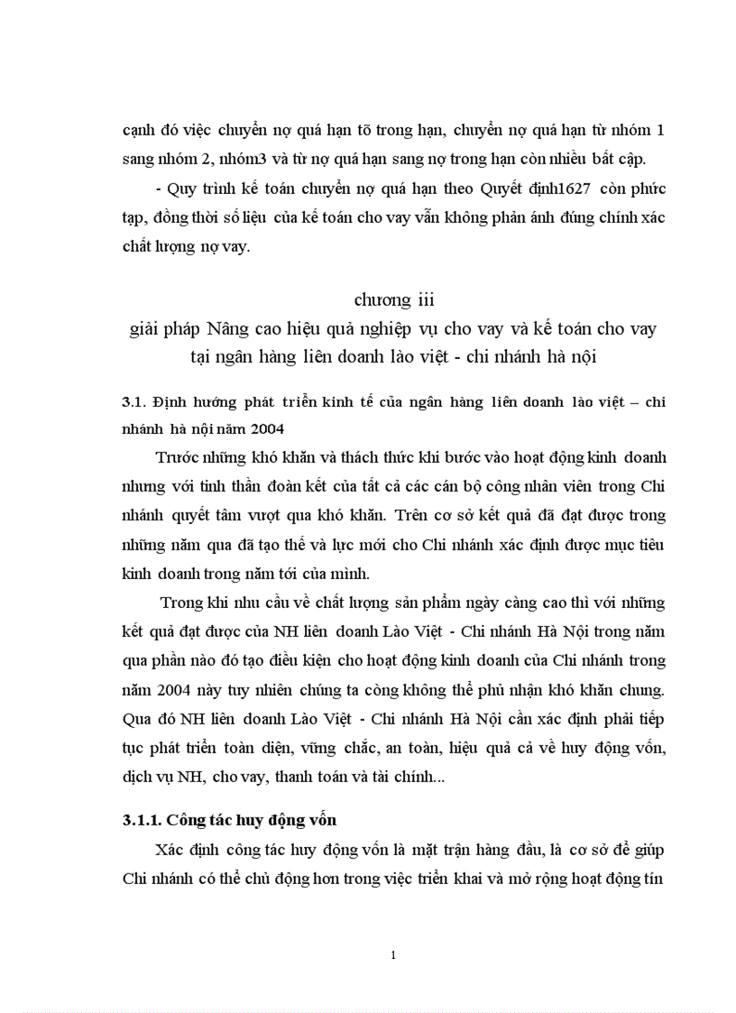 image for page Giải pháp nâng cao hiệu quả nghiệp vụ cho vay và kế toán cho vay tại NH liên doanh Lào Việt Chi nhánh Hà Nội 1