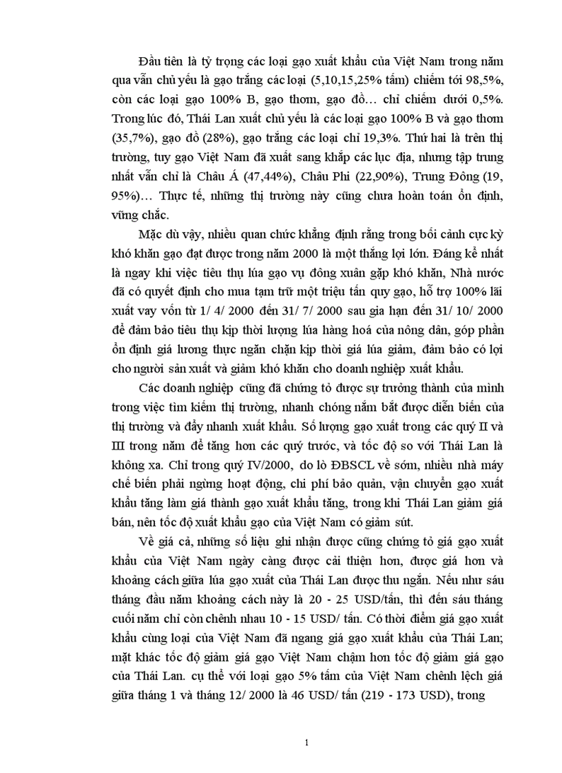 image for page Một số giải pháp nhằm góp phần nâng cao kim ngạch xuất khẩu gạo trong năm 2001