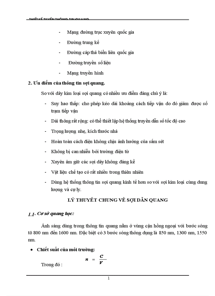 image for page Thiết kế tuyến thông tin quang tốt ngiệp Thông tin quang