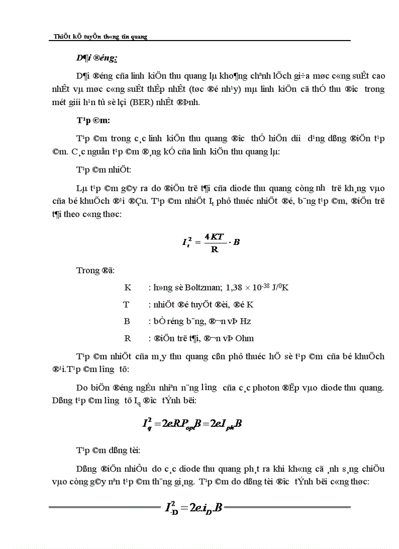 image for page Thiết kế tuyến thông tin quang tốt ngiệp Thông tin quang