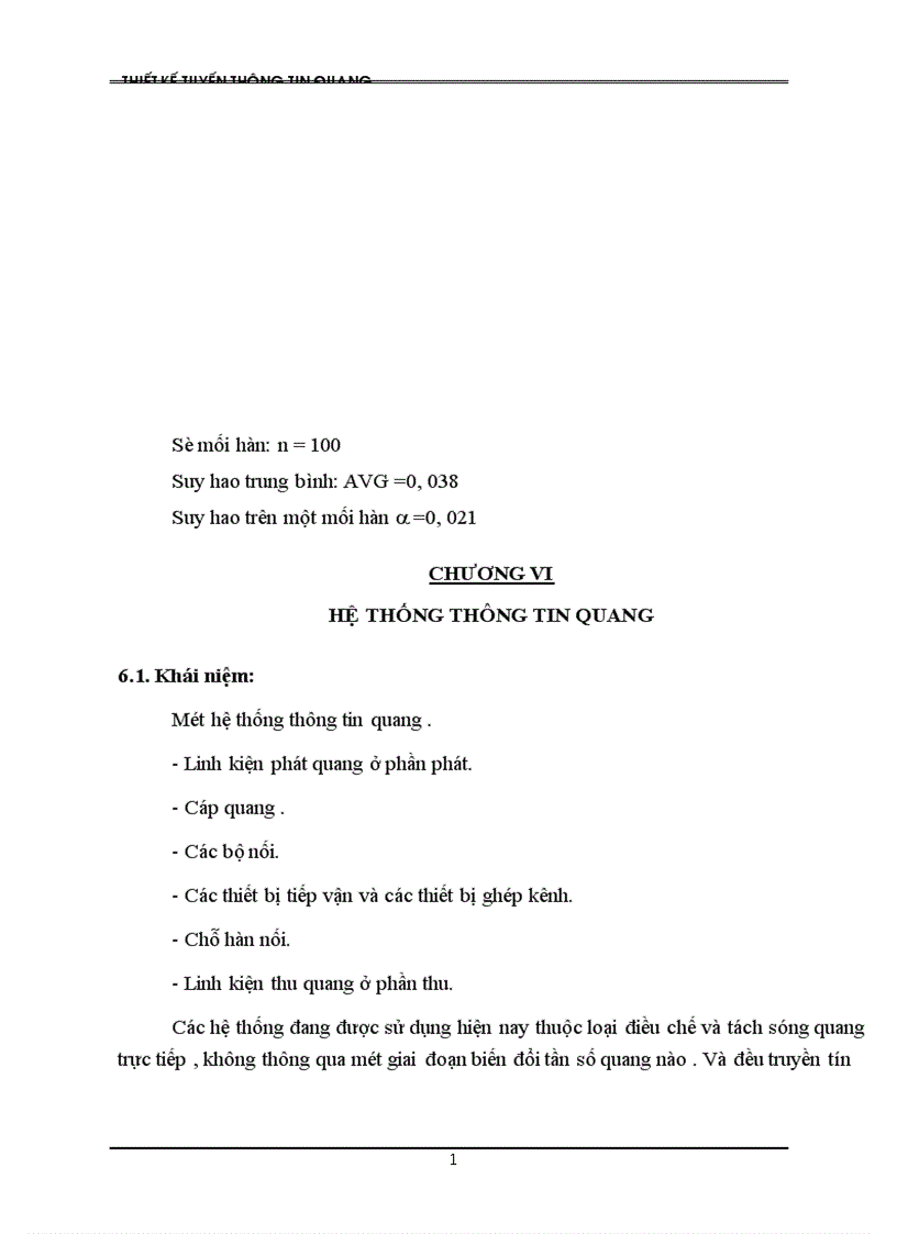 image for page Thiết kế tuyến thông tin quang tốt ngiệp Thông tin quang