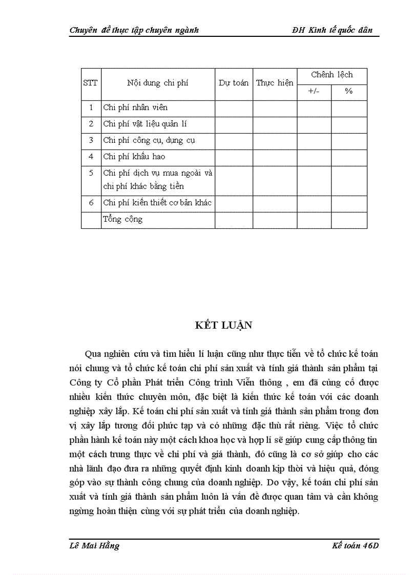 image for page Hoàn thiện kế toán chi phí sản xuất và tính giá thành sản phẩm xây lắp tại Công ty Cổ phần Phát triển Công trình Viễn thông 1