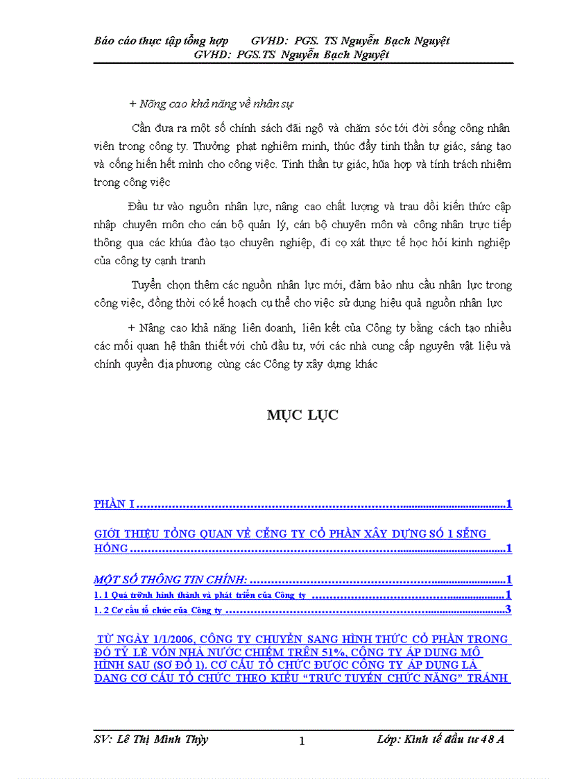 image for page Báo cáo thực tập tổng hợp tại Công ty cổ phần xây dựng số 1 sông hồng