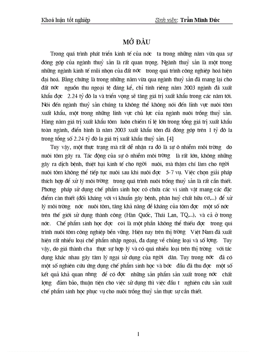 image for page Nghiên cứu ảnh hưởng một số yếu tố đến quá trình lên men Bacillus sản xuất chế phẩm xử lý môi trường nuôi trồng thuỷ sản