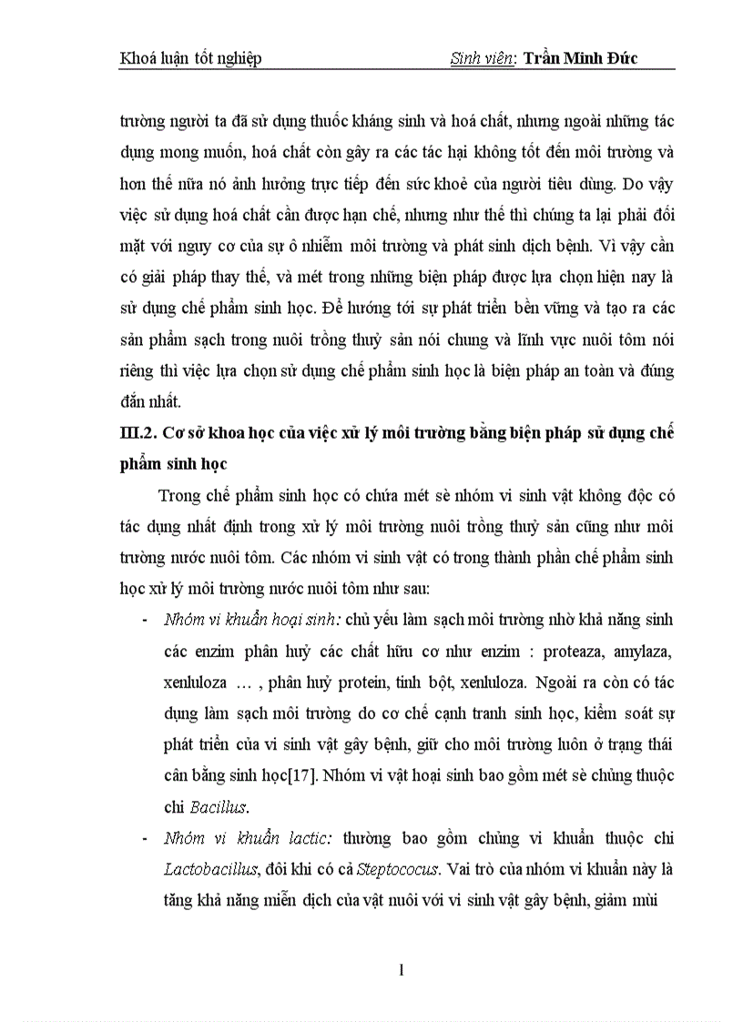 image for page Nghiên cứu ảnh hưởng một số yếu tố đến quá trình lên men Bacillus sản xuất chế phẩm xử lý môi trường nuôi trồng thuỷ sản