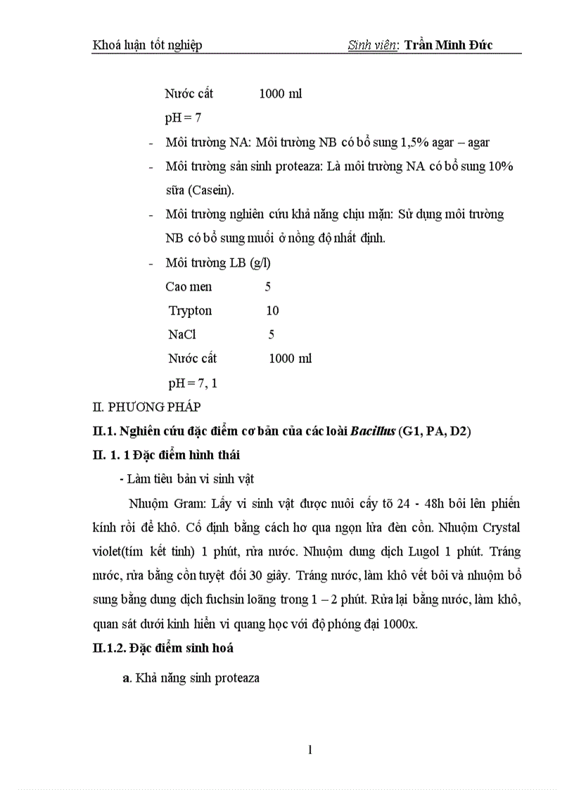 image for page Nghiên cứu ảnh hưởng một số yếu tố đến quá trình lên men Bacillus sản xuất chế phẩm xử lý môi trường nuôi trồng thuỷ sản