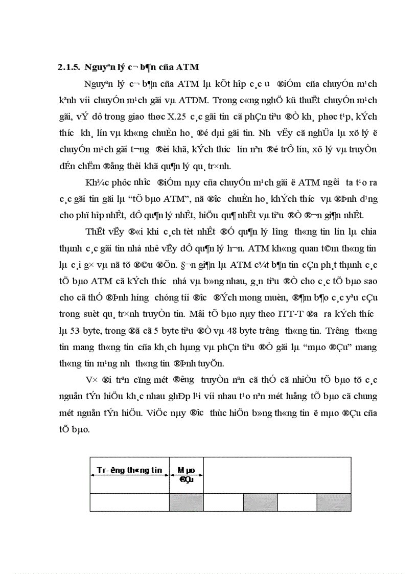 image for page Công nghệ ATM giải pháp truyền dẫn của mạng B ISDN 1