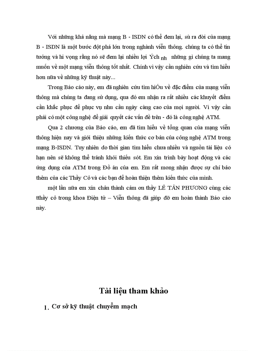 image for page Công nghệ ATM giải pháp truyền dẫn của mạng B ISDN 1