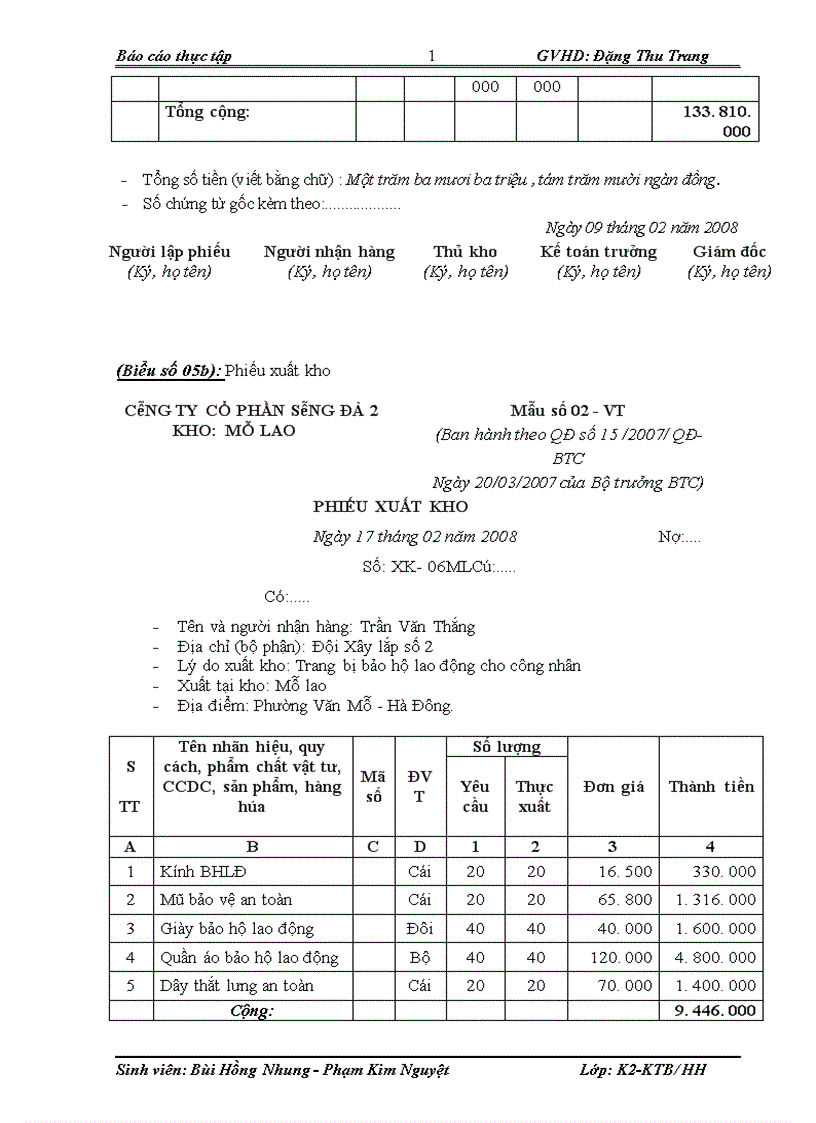 image for page Hoàn thiện hạch toán nguyên vật liệu công cụ dụng cụ tại Công ty Cổ phần Sông Đà 2 1