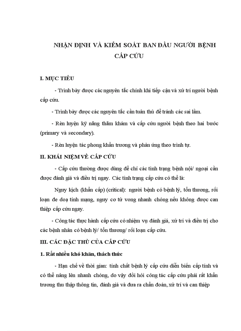 image for page Nhận địnH và kiểm soát ban đầu người bệnh cấp cứu