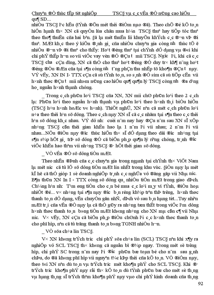 image for page Hoàn thiện công tác tổ chức hạch toán TSCĐ với những vấn đề quản lý và nâng cao hiệu quả sử dụng TSCĐ tại Xí nghiệp In I Thông tấn xã Việt Nam 1