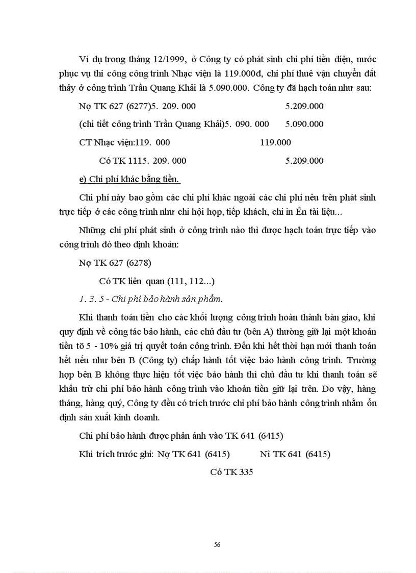 image for page Tổ chức công tác kế toán tập hợp chi phí sản xuất và tính giá thành sản phẩm xây lắp ở Công ty xây dựng số 1 1